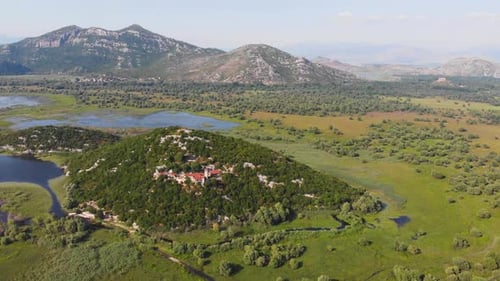 Monastery Kom in Skadar Lake Serbian Orthodox Monastery in Montenegro