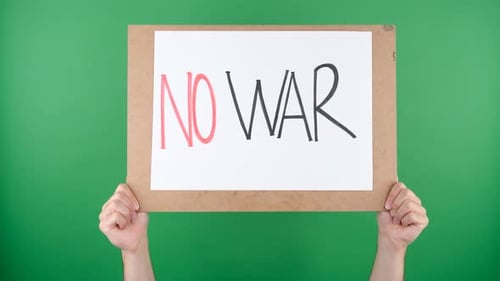 NO WAR protest poster