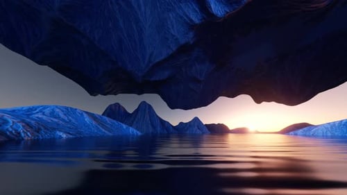 Moving forward through fantastic seascapes during a sunset boat ride