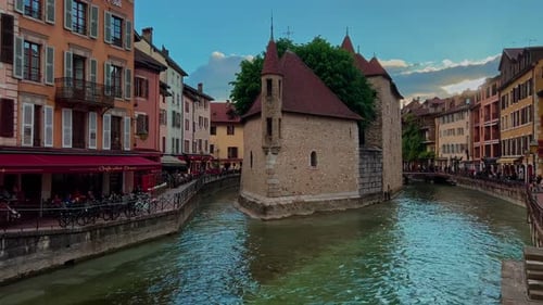 The View of the Palais Ile From the Pont Perrieres in Annecy is One of the Most Photographed