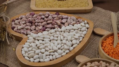 Colorful Legumes and Grains Still Life
