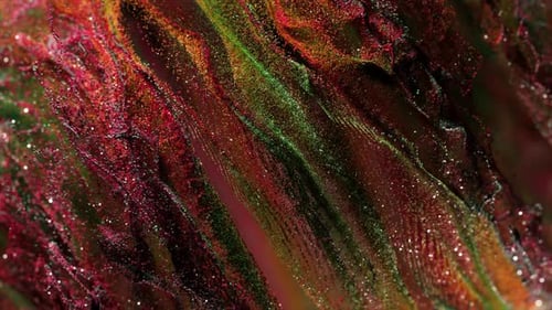 Colorful Particles Gracefully Flow and Mix Creating Mesmerizing Abstract Patterns That Evolve Over