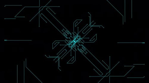 Abstract Futuristic Digital Network Connection Technology Animation Background