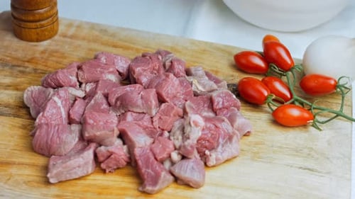 Beef Cut Into Squares