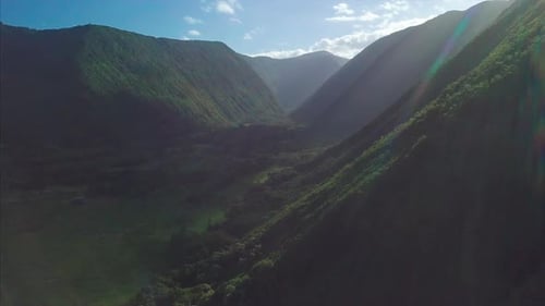 Aerial view of the Waipio valley
