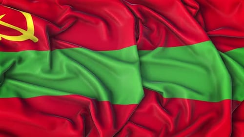 Transnistria Flag Waving Seamless Loop Realistic 3D Animation