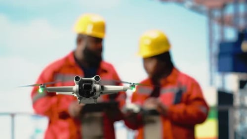 Close Up of Drone Gadget Used By Drilling Rig Technicians