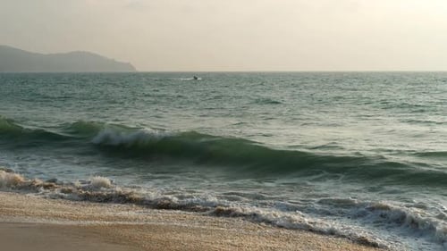 Azure Ocean Wave on Phuket Shore