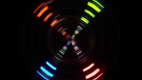 Rainbow Black Hole With Space Background Vj Loop