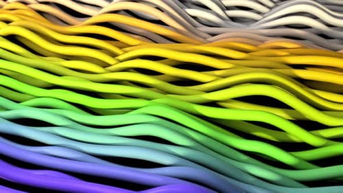 3D-Splines-Oberfläche mit Farbverlauf 4K