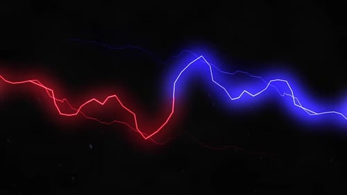 Red and Blue Electric Energy Lines Discharge with Interacting Power