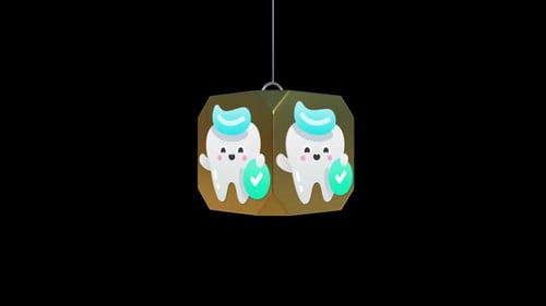 Cute Tooth Character 3D Logo Reveal Animation