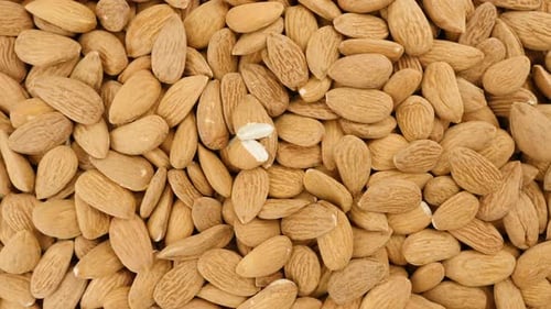 Heap of Peeled Almonds Nuts