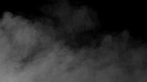 Strong continuous blowing of smoke from the bottom of the frame for overlay