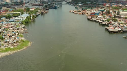 Slums und Armenviertel der Stadt Manila