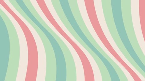 Abstract Fluid Wavy Pastel Stripes Seamless Loop Background