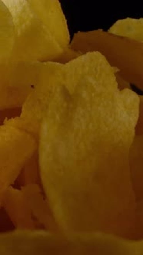 Golden Potato Chips Fill the Frame