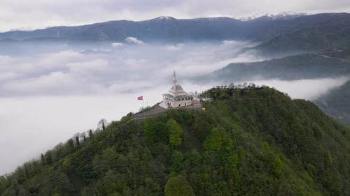 Mosque On The Mountain Peak