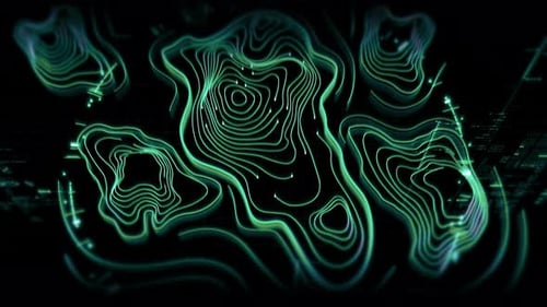 Futuristic Abstract Flowing Contour Lines Background