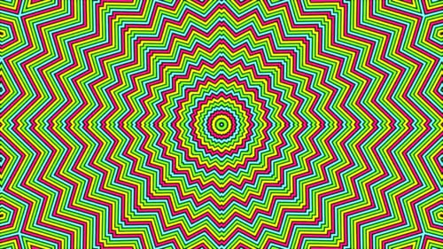 Vibrant Geometric Abstract Kaleidoscope Pattern Rotating Animation