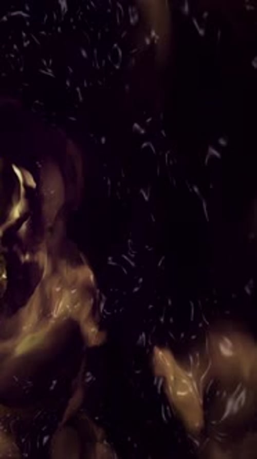 Vertical Video - Dark Liquid Motion Marble Effect Abstract Background