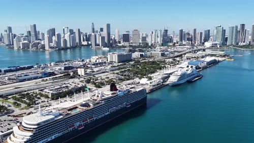 Miami Skyline At Miami In Florida United States.