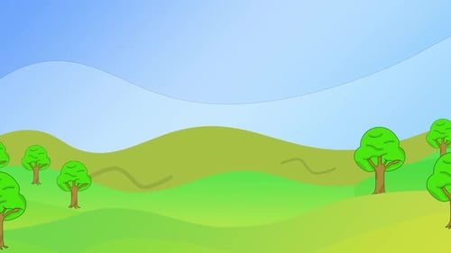 Spring Field Landscape With Cloud And Sky Blue Over Forest Trres