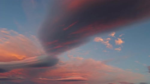 Colorful Soft Clouds in the Blue Sky