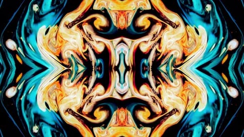 Vibrant Fluid Ink Abstract Art Motion Background