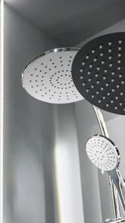 Exhibition Showcase in Store with Shower Mixers Vertical Video