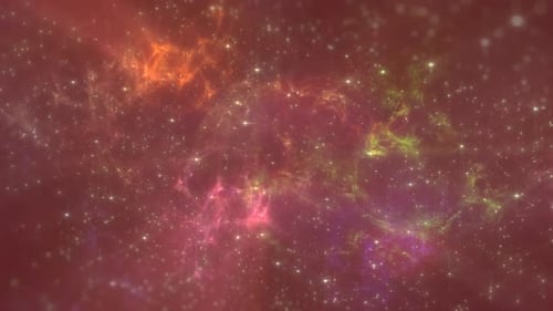 Animated Deep Space Nebula with Sparkling Stars Background