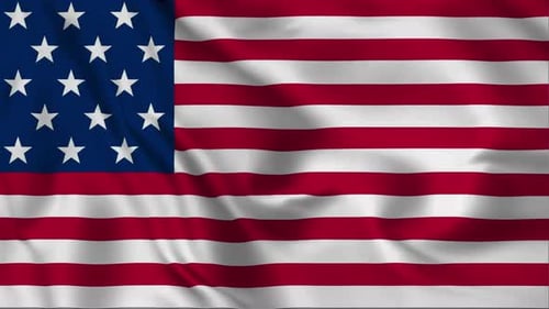 Dynamic Waving American Flag Background