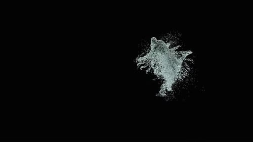 Fluid Water Particle Human Figure Dissolve Animation