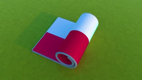 Smooth 3D Flag Unfurling Motion Graphics Animation