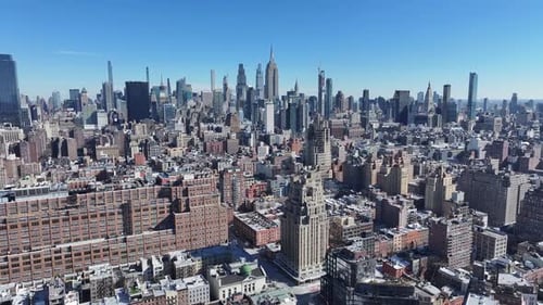 New York Skyline At Manhattan In New York United States.