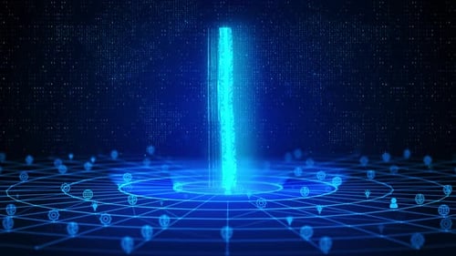 Search Button Text Future Digital Technology Ai Cyber Space Deep Learning Background