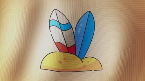 Surfboard Waves Loop Background