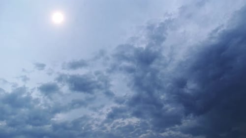 Dramatic Cloudscape with Billowing Dark Clouds