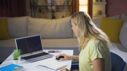 The woman who lost money in the stock market. It goes bankrupt.