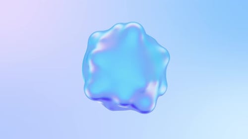 Iridescent Fluid Blob Morphing Loop Background