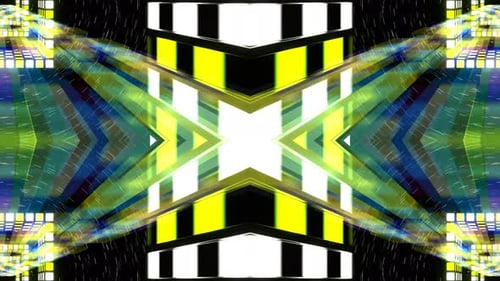 Multicolor Sci Fi Space Bridge Kaleidoscope Background Vj Loop In 4K
