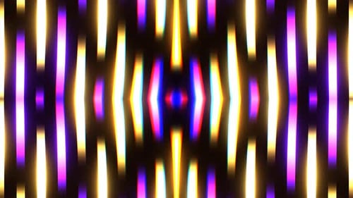 Purple And Yellow Neon Equalizer Effect Kaleidoscope Background Vj Loop In 4K
