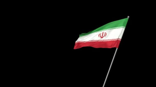 Wehende Iran-Flagge Full HD