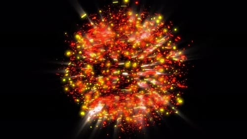Dynamic Fiery Particle Burst Explosion