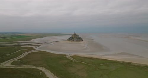 Fly Over Mont SaintMichel One of Europe's Most Unforgettable Sights Located in the Bay Where