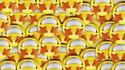 Star Struck Emoji Loop Background