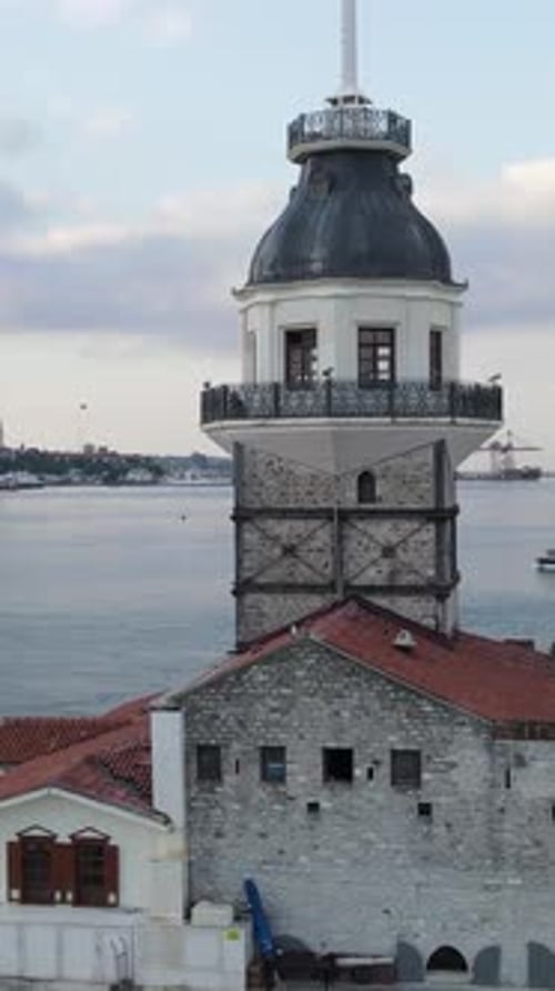Maiden's Tower Istanbul Aerial View