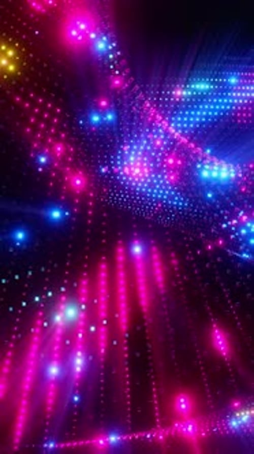 Glowing Neon Lights Abstract Dynamic Background