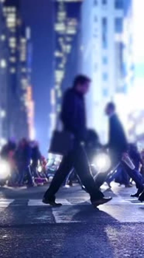 Experience the Lively and Vibrant City Nightlife Filled with Motion and Captivating Light Effects