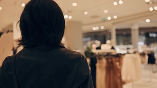 Young Attractive Woman in the Shopping Mall